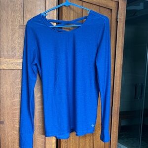 Women’s Blue We Wander brand M Strappy back long sleeve athletic top